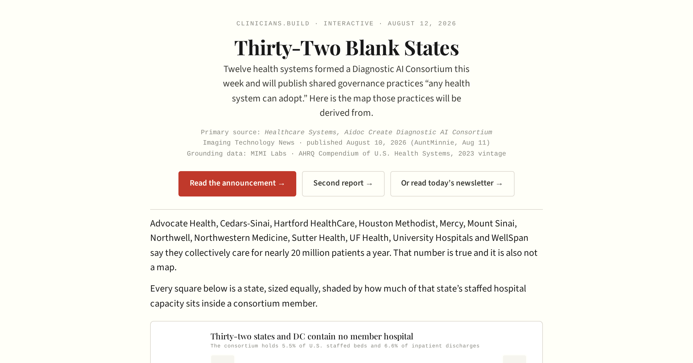 Thirty-Two Blank States