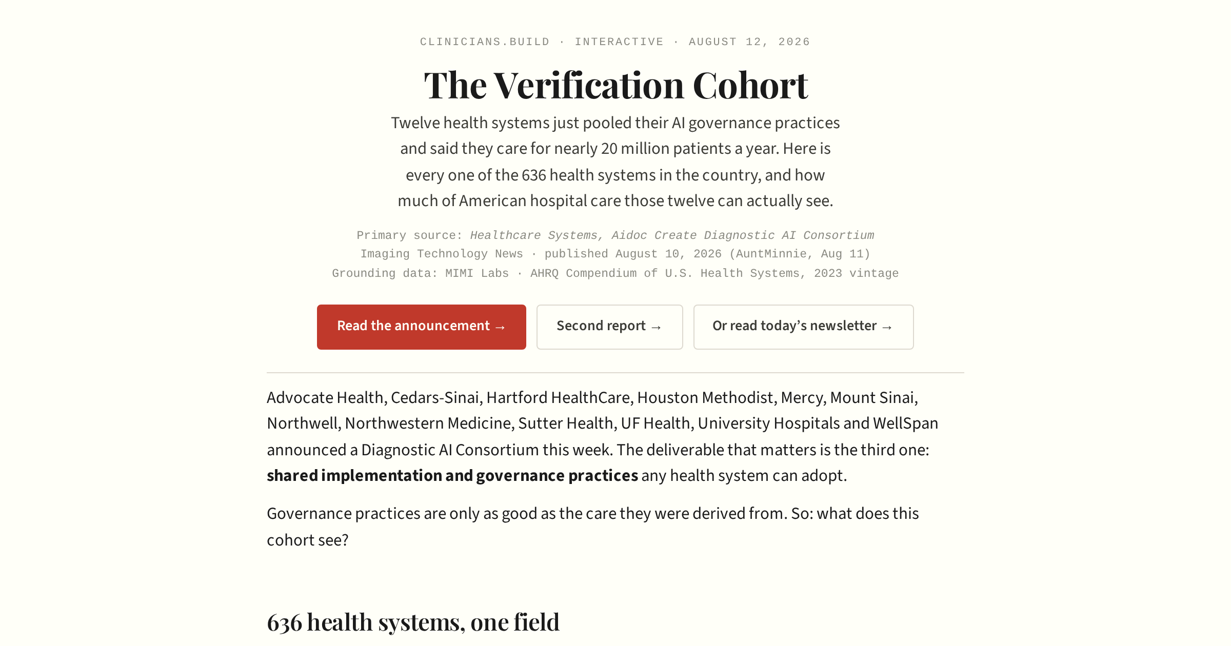 The Verification Cohort